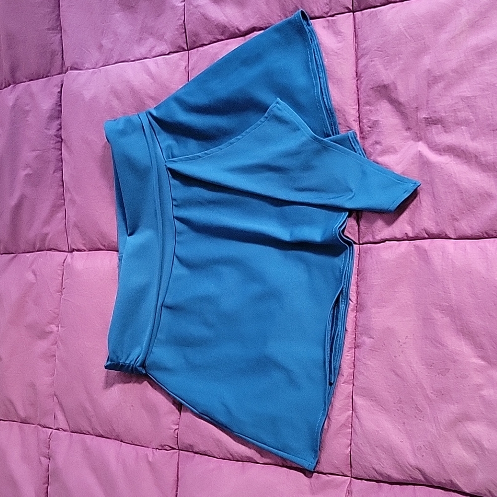 KOS☆USA blue mock-wrap miniskirt  size M